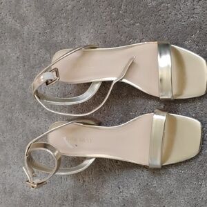 Nine West Metallic Gold Heels